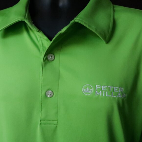 Peter Millar Green Performance Stretch Polo (L) ⛳️ - Picture 5 of 5